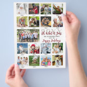 Jaar in Review Foto Collage kerstbrief Flyer (Hand)