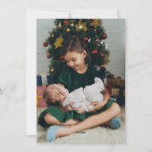 Jaar In Review Groene Foto Collage Vakantie Kaart (Achterkant)