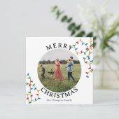 Jaar in Review Kerst Kaart Familie Maandfoto (Staand voorkant)