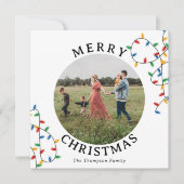 Jaar in Review Kerst Kaart Familie Maandfoto (Voorkant)