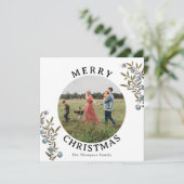 Jaar in Review Kerst Kaart Familie Maandfoto (Staand voorkant)