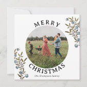 Jaar in Review Kerst Kaart Familie Maandfoto (Voorkant)