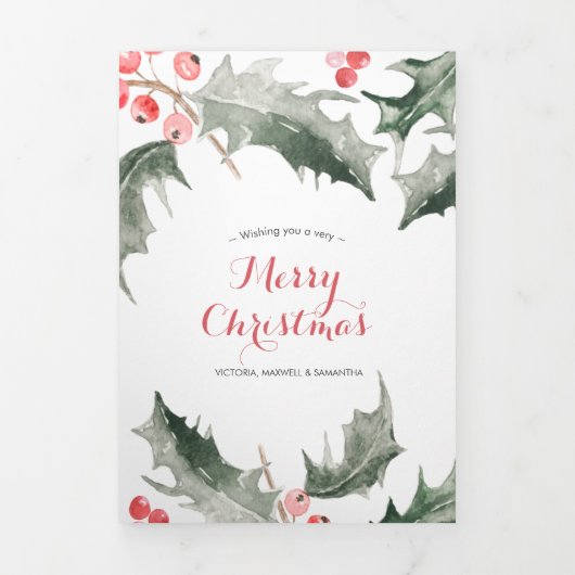 Jaar in Review kerstkaart Drieluik Wenskaart (Cover)