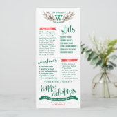 Jaar in Review kerstkaarten met foto's Feestdagenkaart (Staand voorkant)