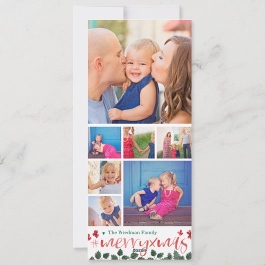 Jaar in Review kerstkaarten met foto's Feestdagenkaart (Achterkant)