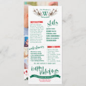 Jaar in Review kerstkaarten met foto's Feestdagenkaart (Voorkant / Achterkant)