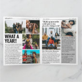 Jaar in Review Magazine Wenskaart Pics Collage Kaart (Binnen)