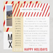 Jaar in review met vakantieletter snoepband (Voorkant / Achterkant)