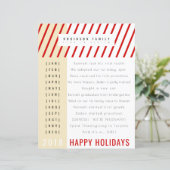 Jaar in review met vakantieletter snoepband (Staand voorkant)