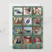 Jaar in Review Multi Photo Modern Vrolijk Kerstfee Kaart (Achterkant)