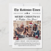 Jaar in Review Nieuwsblad Unieke kerstfoto Feestdagenkaart (Voorkant)