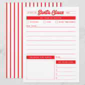 Jaar in Review Santa Letter Feestdagenkaart (Voorkant / Achterkant)