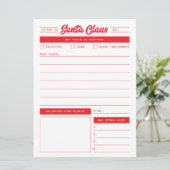 Jaar in Review Santa Letter Feestdagenkaart (Staand voorkant)