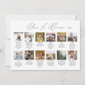 Jaar in Review Script Typografie Foto Kerst Feestdagenkaart (Achterkant)