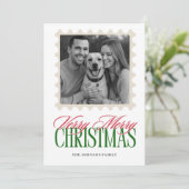 Jaar in Review Stamp Christmas Kaart (Staand voorkant)