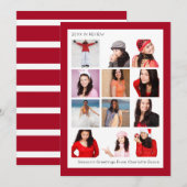 Jaar in Review Twaalf op persoonlijke kerstmis Feestdagenkaart (Voorkant / Achterkant)