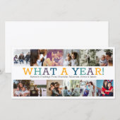 Jaar in Review Twaalf op persoonlijke kerstmis Feestdagenkaart (Voorkant / Achterkant)