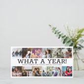 Jaar in Review Twaalf op persoonlijke kerstmis Feestdagenkaart (Staand voorkant)