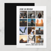 Jaar in Review Twaalf op persoonlijke kerstmis Feestdagenkaart (Voorkant / Achterkant)