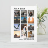 Jaar in Review Twaalf op persoonlijke kerstmis Feestdagenkaart (Staand voorkant)