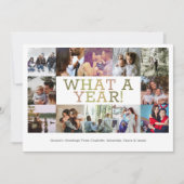 Jaar in Review Twaalf op persoonlijke kerstmis Feestdagenkaart (Voorkant)