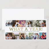 Jaar in Review Twaalf op persoonlijke kerstmis Feestdagenkaart (Voorkant / Achterkant)