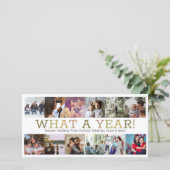 Jaar in Review Twaalf op persoonlijke kerstmis Feestdagenkaart (Staand voorkant)