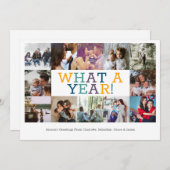 Jaar in Review Twaalf op persoonlijke kerstmis Feestdagenkaart (Voorkant / Achterkant)