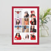 Jaar in Review Twaalf op persoonlijke kerstmis Feestdagenkaart (Staand voorkant)