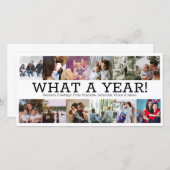 Jaar in Review Twaalf op persoonlijke kerstmis Feestdagenkaart (Voorkant / Achterkant)