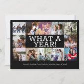 Jaar in Review Twaalf op persoonlijke kerstmis Feestdagenkaart (Voorkant)