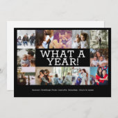 Jaar in Review Twaalf op persoonlijke kerstmis Feestdagenkaart (Voorkant / Achterkant)