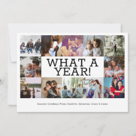 Jaar in Review Twaalf op persoonlijke kerstmis Feestdagenkaart