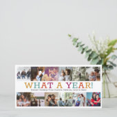 Jaar in Review Twaalf op persoonlijke kerstmis Feestdagenkaart (Staand voorkant)