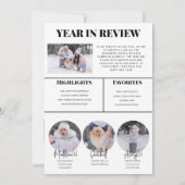 Jaar in Review Vakantie Fotoboog Uitnodiging (Achterkant)