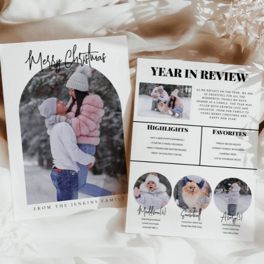 Jaar in Review Vakantie Fotoboog Uitnodiging