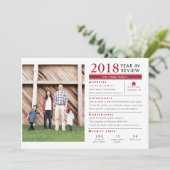 Jaar in Review Vakantie Fotokaart Kaart (Staand voorkant)