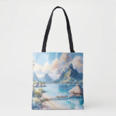Jaar Jubileum Bora Bora Frans Polinesië Reizen Tote Bag (Voorkant)