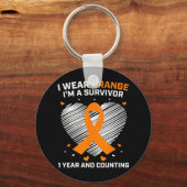 Jaar Kankervrije Leukemie Overlevende Geschenken S Sleutelhanger (Voorkant)