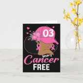 Jaar Kankervrije Overlevende Borstkanker Zwarte vr Kaart (Gele Bloem)