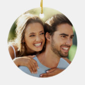 Jaar kregen we verloofde paar namen jaar foto keramisch ornament (Achterkant)