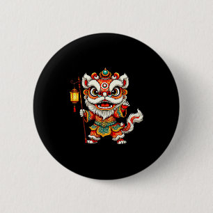 Jaar Leeuwendans Chinese Vuurpaard Ronde Button 5,7 Cm