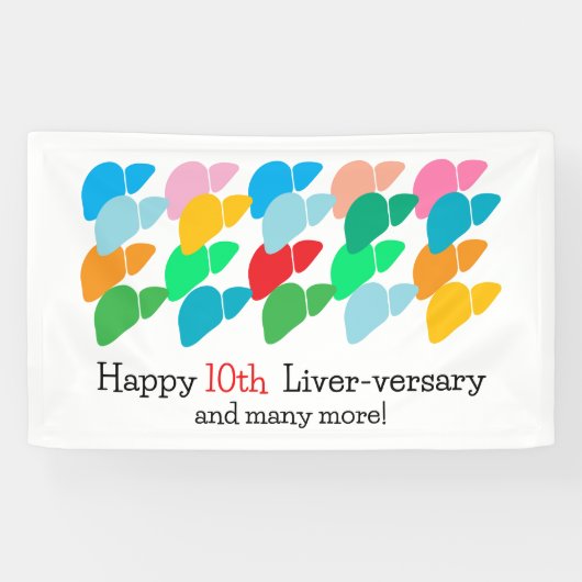  Jaar Lever-Verjaardag Partij Spandoek (Horizontaal)