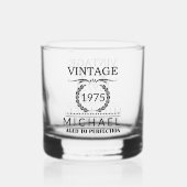  Jaar Mijlpaal Naam Monogram Verjaardag Whisky Glas (Voorkant)
