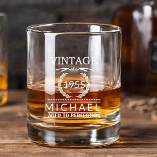  Jaar Mijlpaal Naam Monogram Verjaardag Whisky Glas