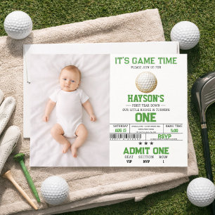 Jaar Neer, Golf Aan! 1e Verjaardagsfeest Foto Kaart