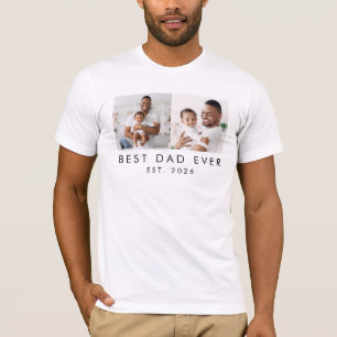 Jaar Oprichting 2 foto's Beste papa ooit T-shirt