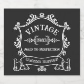 jaar oud tot perfectie op maat geboortejaar bier etiket (Enkel label)