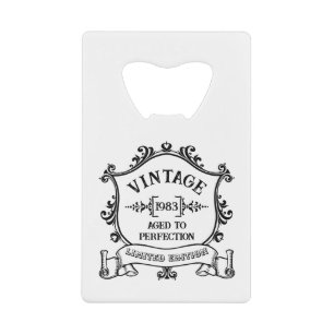  jaar oud tot perfectie op maat geboortejaar creditkaart flessenopener