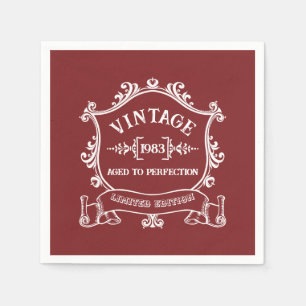  jaar oud tot perfectie op maat geboortejaar servet